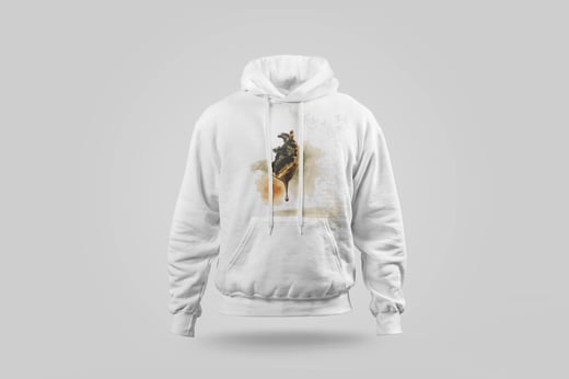 Hoodie — Floral Tie Guan Yin